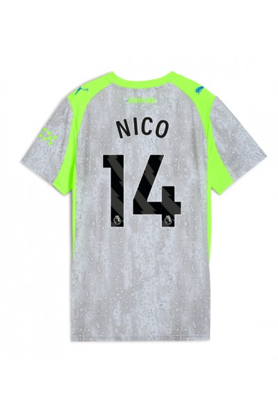 Manchester City Nico Gonzalez #14 Jalkapallovaatteet Naisten Kolmaspaita 2025-26 Lyhythihainen Manchester City Nico Gonzalez #14 Jalkapallovaatteet Naisten Kolmaspaita 2025-26 Lyhythihainen